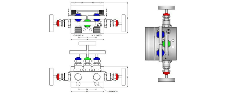 Pipe Gauge 90° Syphon Main View